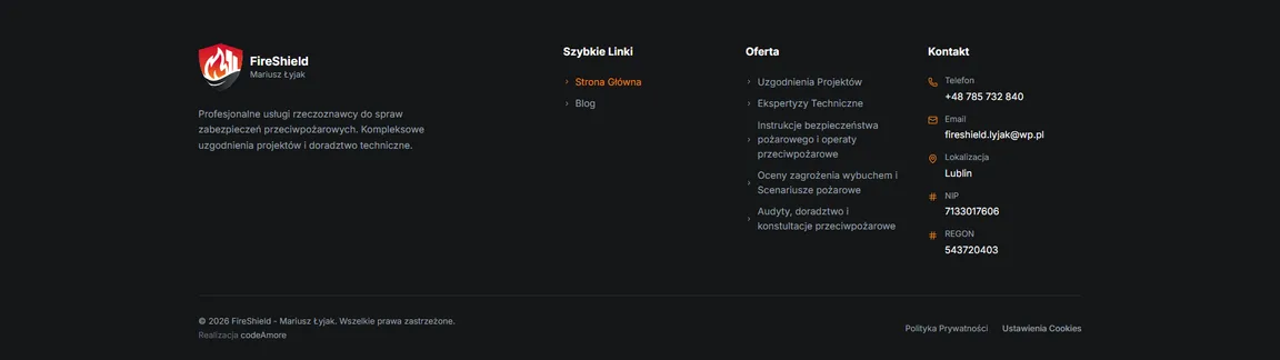 FireShield footer